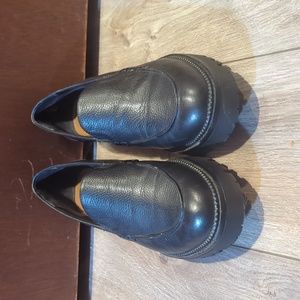 Chunky leather loafers